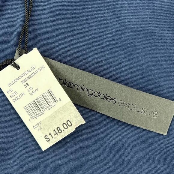 New Dylan Gray Men US 33 Navy Blue Regular Chinos Pants Slash Pockets Classic - Picture 8 of 9